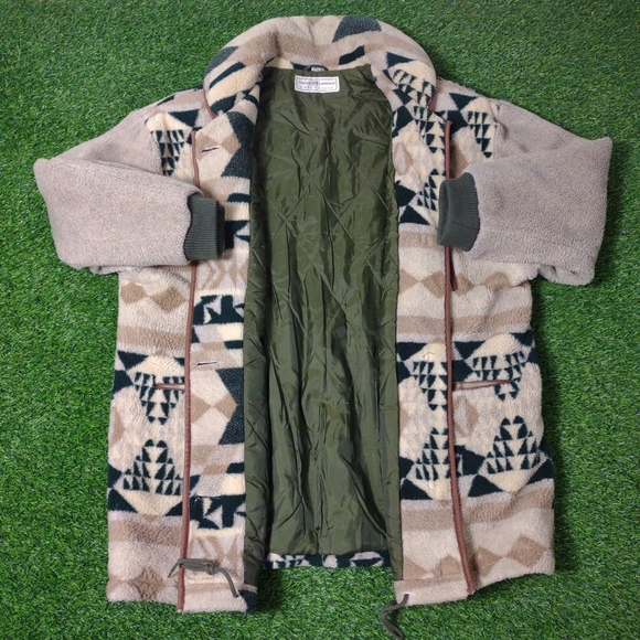 VTG 80S 90S BLANKET COAT MAGGIE LAWRENCE COLLECTION ARIZONA AZTEC WESTERN COAT - Picture 4 of 9